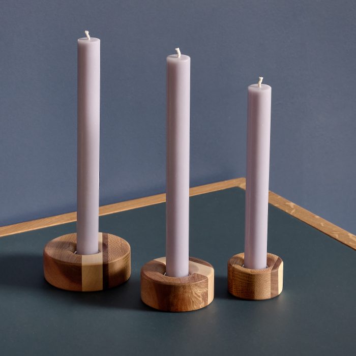 Millook candleholders-dinner candle-studio arvor-striped-cornwall-home accessories-lifestyle