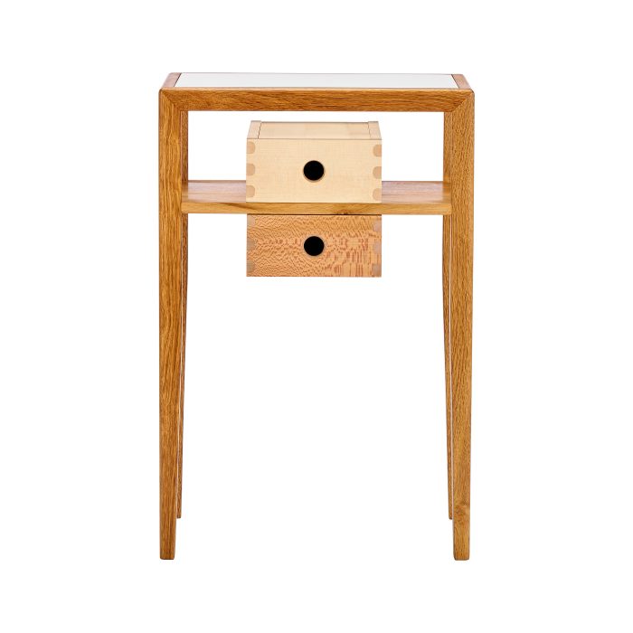 side table-bedside-northcott-oak-sycamore-London Plane-studio arvor-bedroom furniture- furniture-front